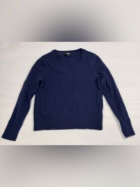 Quince Mongolian Cashmere V-Neck Sweater Navy Blue Women’s M